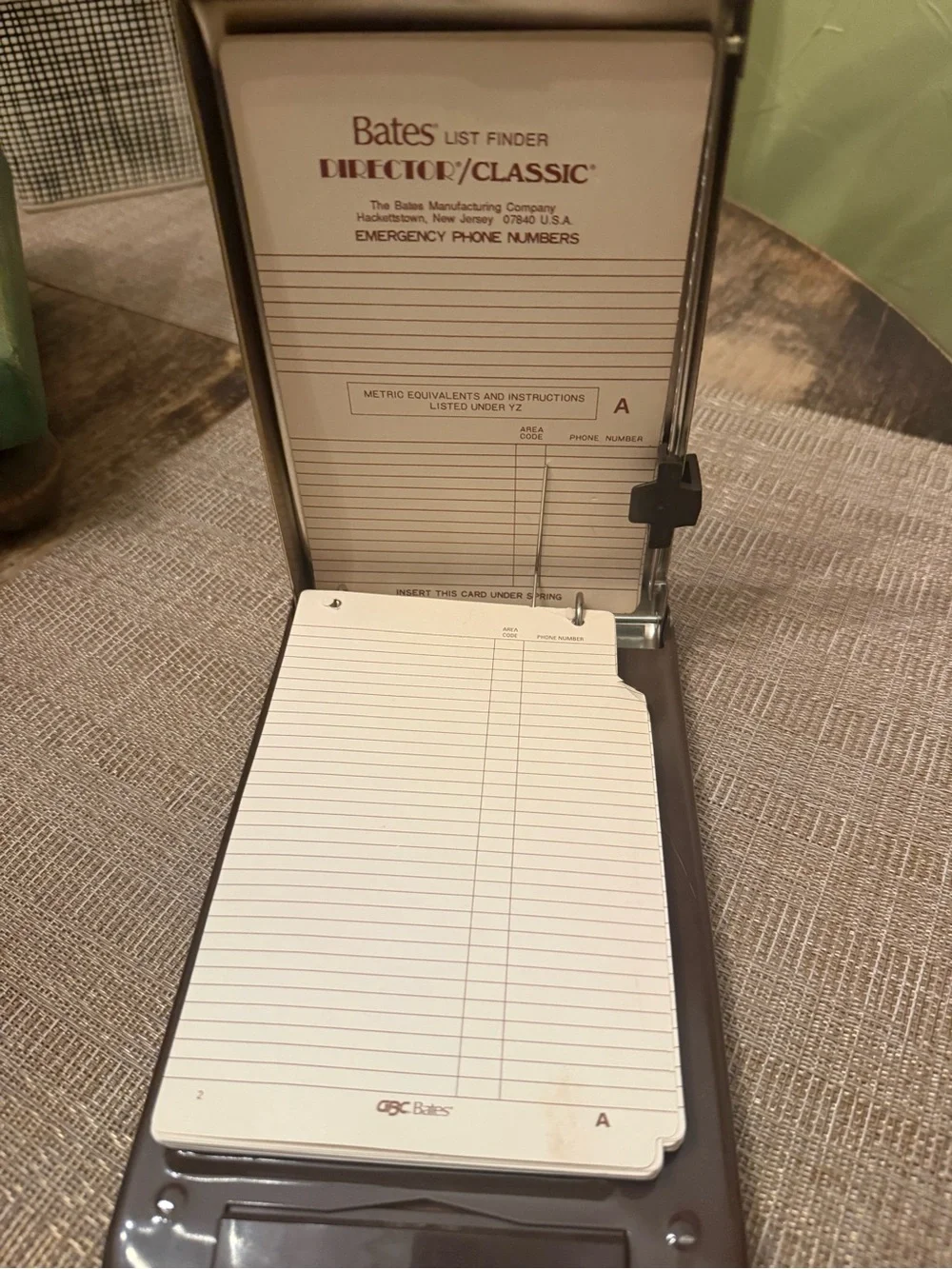 Vintage Bates Address Organizer - never used